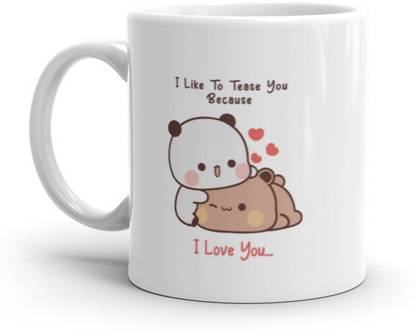 Mr UVD Bubu Like To Tease Dudu Because… Beautifull Love Couple gift Ceramic Coffee Mug