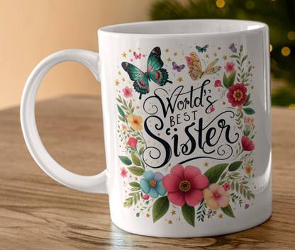 BALESARA You are The Best Sister in The World Love You My Sis Best Gift Sister88 Ceramic Coffee Mug