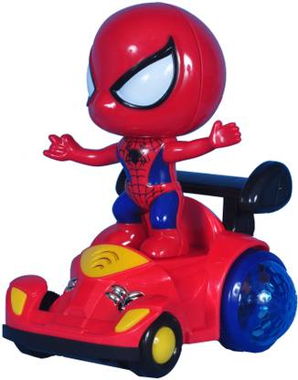 TOYOMAA spider Car Toy with Light, Music, 360° Rotation and Bump & go Action for Kids|