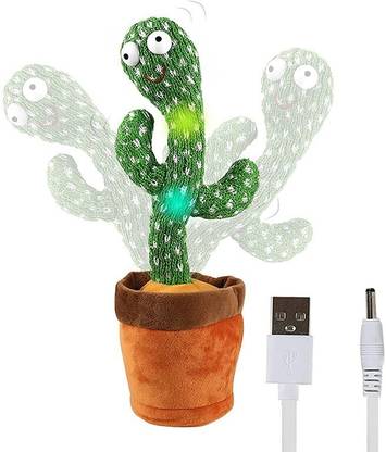 Galox Singing Dancing Cactus Toy, Repeating Talking Baby Cactus Toy, Mimicking Cactus Toy for Babies, Plush Cactus Toys Can Dance, Sing, Repeat, Talk, Mimic, Best Toy Birthday Gift for Kids