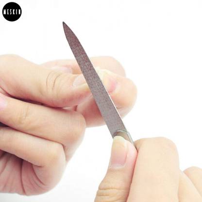 Meskin Premium Stainless Steel Nail File | Durable, Rust-Resistant, Dual-Sided