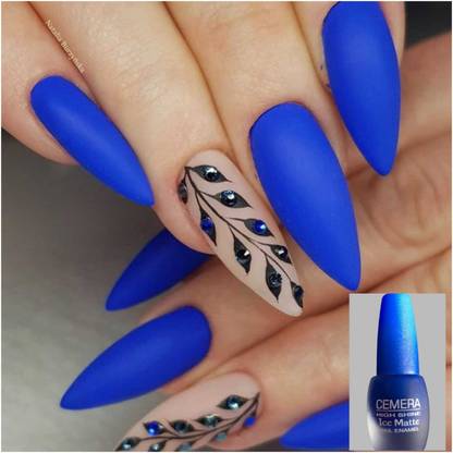 Cemera Ice Matte Nail Polish Paint Kit Light Navy Blue