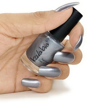 KALOBIO Metallic Nail Enamel - Silver Grey M7