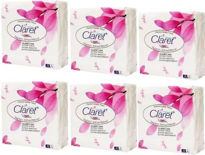 CLARET 6 in 1 White Paper Napkins