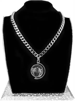 ISUBUCCI SILVER CHAI WITH COIN Brass Pendant