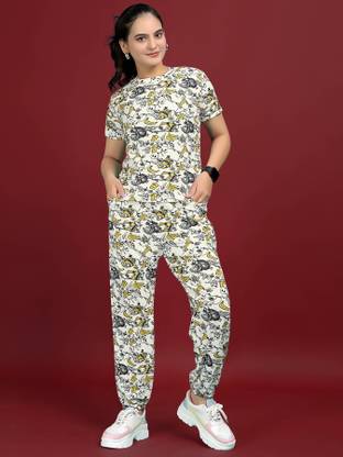 DreamBe Women Printed Multicolor Top & Pyjama Set