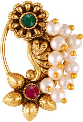 house of common Cubic Zirconia Gold-plated Plated Alloy Nose Stud