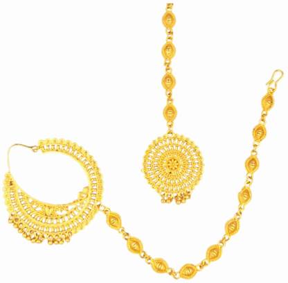 Nath Gold-plated Plated Brass Nathiya