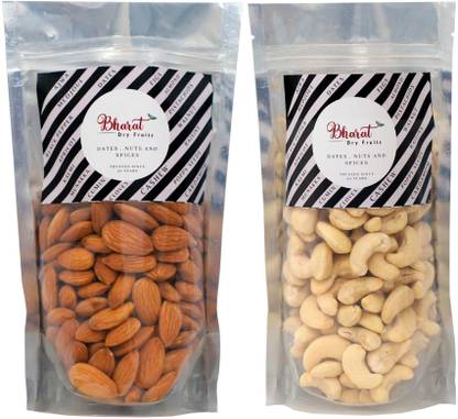 Bharat Almond and Cashew Combo Pack ( 200 gm x 2 ) Almonds