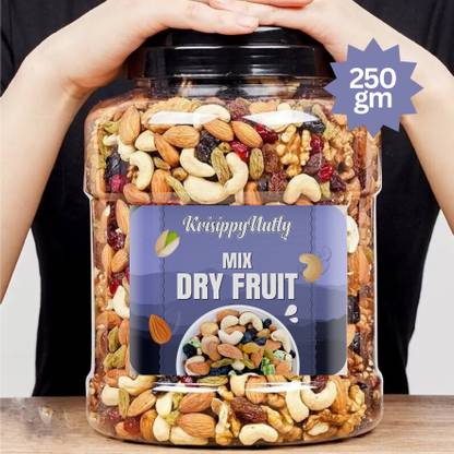 KrisippyNutty Premium Dryfruits | Cashews, Almonds, Dates, Kiwi, Raisins, Apricots, Assorted Seeds & Nuts