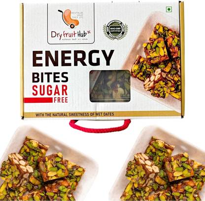 Dry Fruit Hub Dry Fruits Chikki 1kg Without Sugar | Sugar Free Dry Fruit Dates Barfi | Assorted Nuts