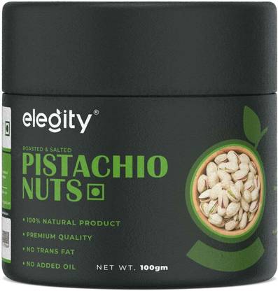 Elegity Salted Pistachios -Papertube (100 gm) | Namkeen Pista Dry Fruit Pistachios