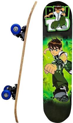 Basha mall Kids Boys Girls Beginners Skateboard, Double Kick 6 inch x 27 inch Skateboard