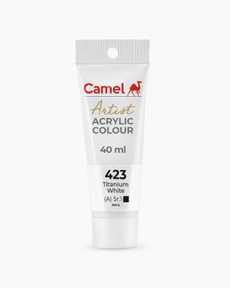 Camel ARTIST ACRYLIC TUBE OF TITANIUM WHITE, 40 ML EACH, PACK OF 1