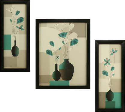 Indianara FLORAL WITHOUT GLASS Digital Reprint 13 inch x 10 inch Painting