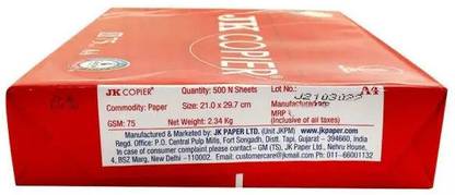 JK Ream Unruled A4 75 gsm A4 paper