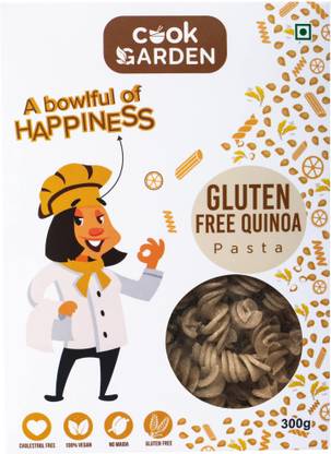 Cook Garden Quinoa Pasta 300g, Gluten Free, Fusilli Pasta, Rich in Calcium & Protein Pasta Fusilli Pasta
