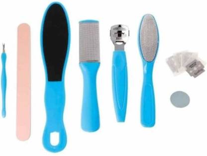Yuvami's Pedicure Tool Kit,8 Pcs blue Pedicure Kit Dead Callus Remover