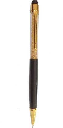 sakshi 24K Gold Plated Crystal Diamond Pen Ink Blue Best For Gift Ball Pen