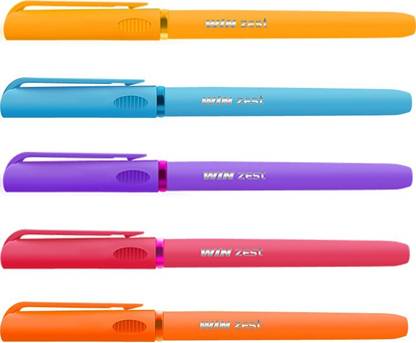 Win Zest 40 Blue Pens | 0.7 mm Tip | Smooth Writing | School & Office Ball Pen
