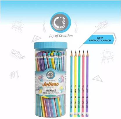 DOMS C3 Jelineo Pencil JAR 100 Pieces Pencil