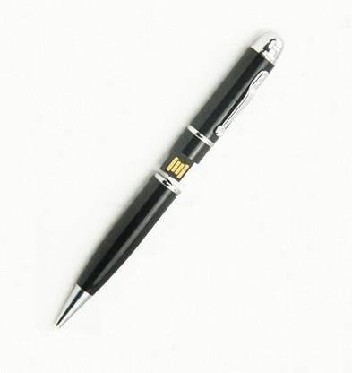 KBR PRODUCT Ultra stylish hidden connector with ball pen & laser light 4gb black USB 2.0 pendrive 4 GB Pen Drive Compatible with Laptop, Audio Player, Gaming Console, Desktop Computer, Desktop Computer, Television USB 2.0 Metal Case