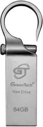GREEN TECH GT011 USB NEO SERIES 64 GB Pen Drive Compatible with Audio Player, Desktop Computer, Laptop, Television Lightning Metal Case