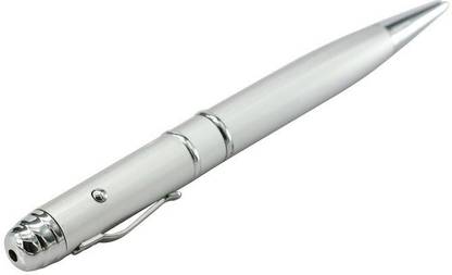 KBR PRODUCT Multifunction pen with infrared light 8gb silver USB 2.0 flash drive 8 GB Pen Drive Compatible with Gaming Console, Desktop Computer, Audio Player, Television, Laptop USB 2.0 Metal Case
