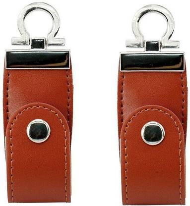 KBR PRODUCT 1+1 COMBO STYLISH LEATHERITE KEYCHAIN USB 2.0 4 GB Pen Drive Compatible with Gaming Console, Desktop Computer, Audio Player, Television, Laptop USB 2.0 Metal Case