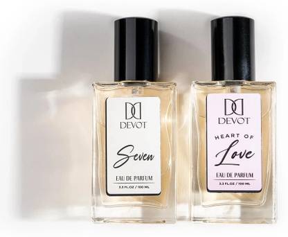 Devot Perfume/ Miniature Set, Seven & Heart Of Love (25 Ml Each) Eau de Parfum  -  50 ml