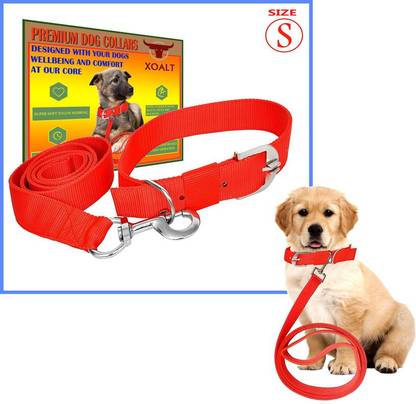 xoalt Red Nylon Small Dog Collar & Leash