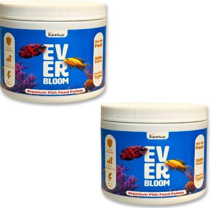 Keetup Everbloom Aquarium Fish Food 3MM Floating Pellet For All Tropical Fish 0.3 kg (2x0.15 kg) Dry Adult, New Born, Senior, Young Fish Food