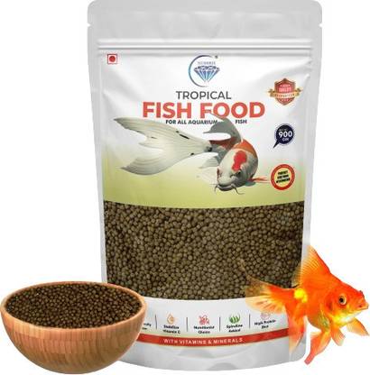 Nitishree Special Aquarium Fish Food a Floating Pellet for Tropical Varieties(1.2mm) -1 kg Fish 1 kg Dry Adult, Senior, Young, New Born Fish Food