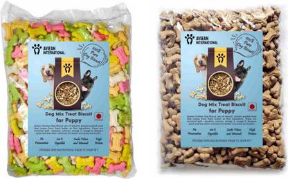 Aviean International 1.4Kg 0.7 Kg Chicken + 0.7 Kg Multicolor Dog Biscuits (Combo Pack Of 2) Chicken 2 kg (2x1 kg) Dry New Born, Young, Adult, Senior Dog Food