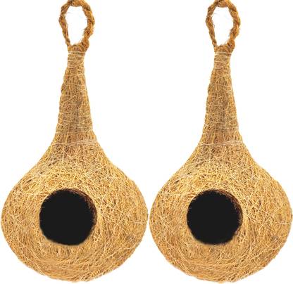 LIVEONCE NATURAL BIRD NEST WITH HANGING HOOKS U CAN PLACE ANYWHERE Bird House