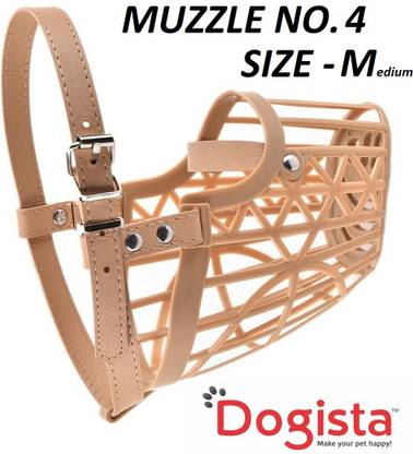 DOGISTA DOGISTA COMFORTABLE & ADJUSTABLE DOG MUZZLE NO. 4 (M) FOR MEDIUM DOG Medium Strips Dog Muzzle