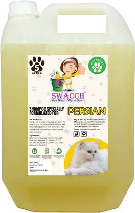 swacch Persian Cat Shampoo I Smooth & Shine I Fresh Fragrance I Conditioning Lemon Cat Shampoo