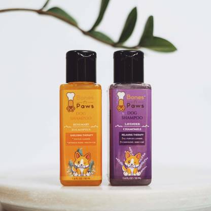 Bones n Paws Classic Combo ( Relaxing + Shielding ) | 50 ml Anti-dandruff lavender and rosemary Dog Shampoo