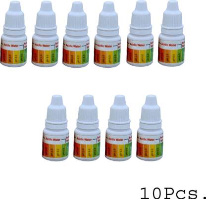bioway 10 Pcs PH TESTING LIQUID SOLUTION KIT BOTTLE FOR TESTING WATER PH Ph Test Strip