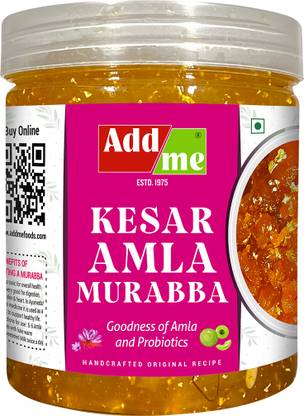Add me Amla Murabba Vark Kesar Seed less awla muraba 500G Pet Jar Amla Murabba