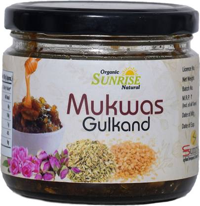 Organic Sunrise Natural Mukwas Gulkand|Sweet Gulkand Rose Petal Mixed Gulkand