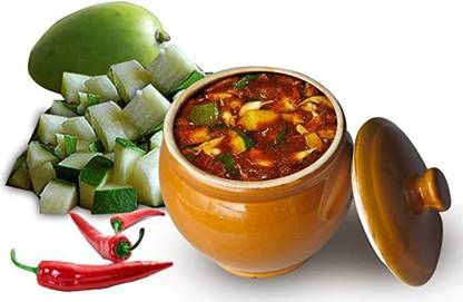 Veganic Mango Pickle - 1KG | Pure Desi Home Made Aam Ka Achaar | Real Raw Mango Achar Mango Pickle