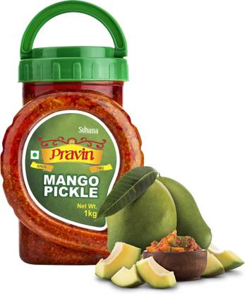 pravin Fresh Mango Pickle / Aachar 1kg Jar- Pack of 2 Mango Pickle