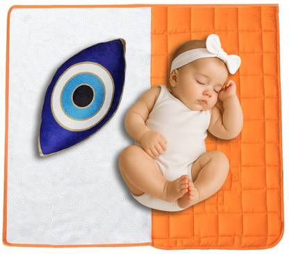 Synlark Cotton Baby Pillow Pack of 1 Smiley Baby Neck Pillow