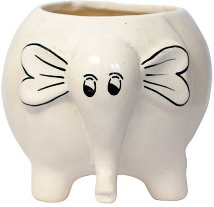 CloudNursery Elephant Ceramic pot || Plant Container Set Plant Container Set