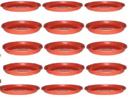 spyLove Flower Pot Saucer Base Planter Tray 6 inch Terracotta Plant Container Set