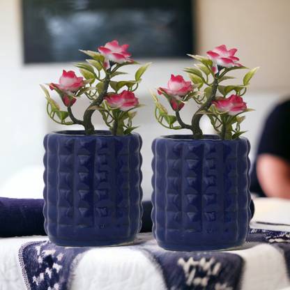 The Transit Story Combo Blue Diamond beautiful indoor Planter/Pot for Interior,Home Decor,Office Plant Container Set