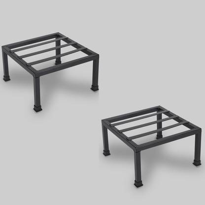 VINAMRA28 Premium Strong Square Stand For indoor and Outdoor Plants, Black - set of 2 Plant Container Set