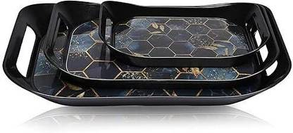 Luxe Designer Hexagon Tray Serving Set