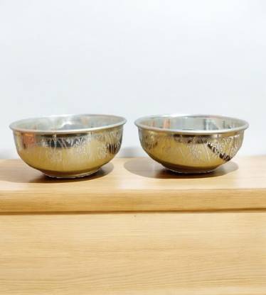 Sigaram Sigaram 1.5 Inch German Silver Bowl For Home Pooja Decore K4434 Copper